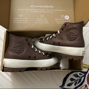 Converse Chuck Taylor All Star Lugged Hi LEATHER BROWN Size WOMEN 7